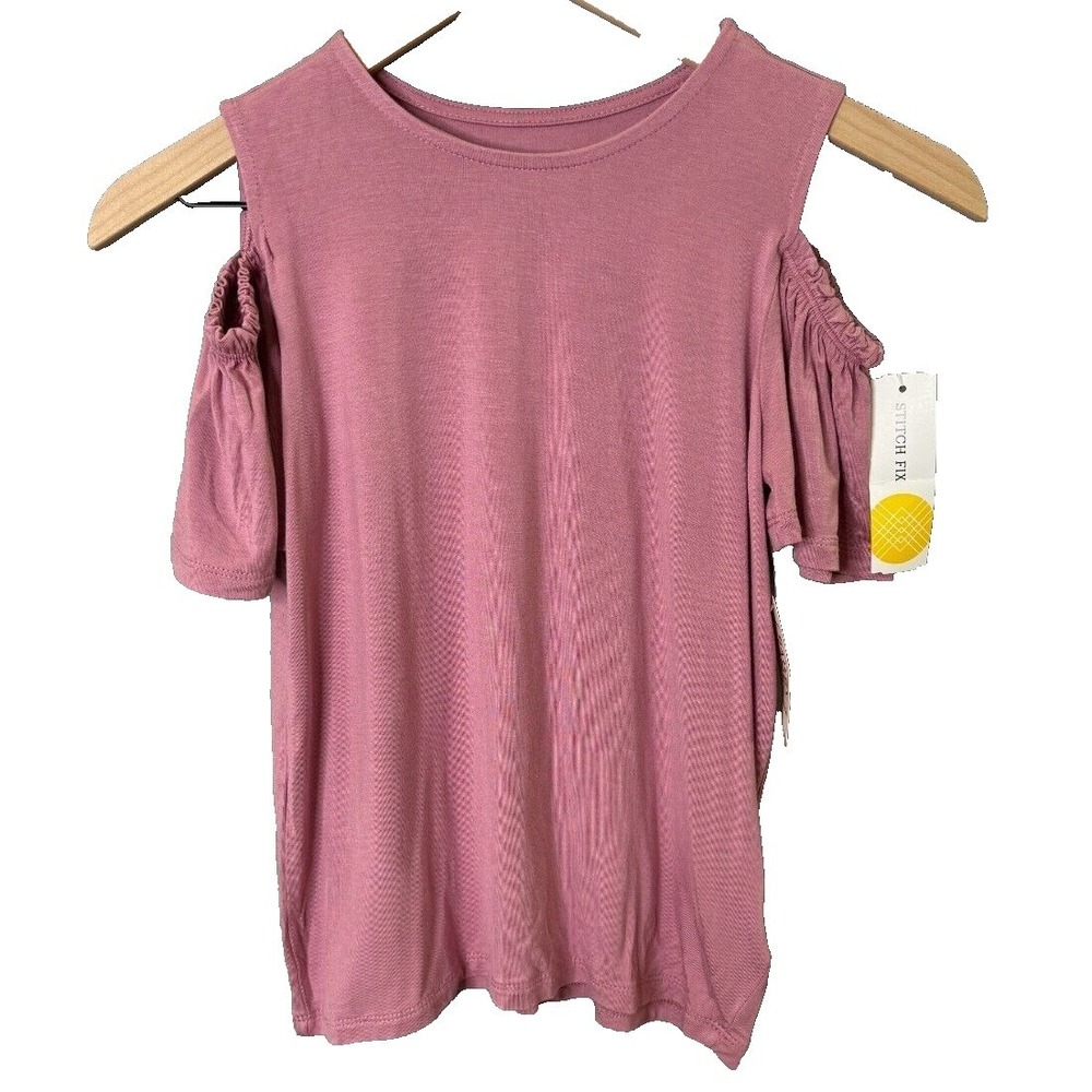 Bailey Lane‎ Girls Size M 8-10 Pink Cold Shoulder Top Comfortable Casual